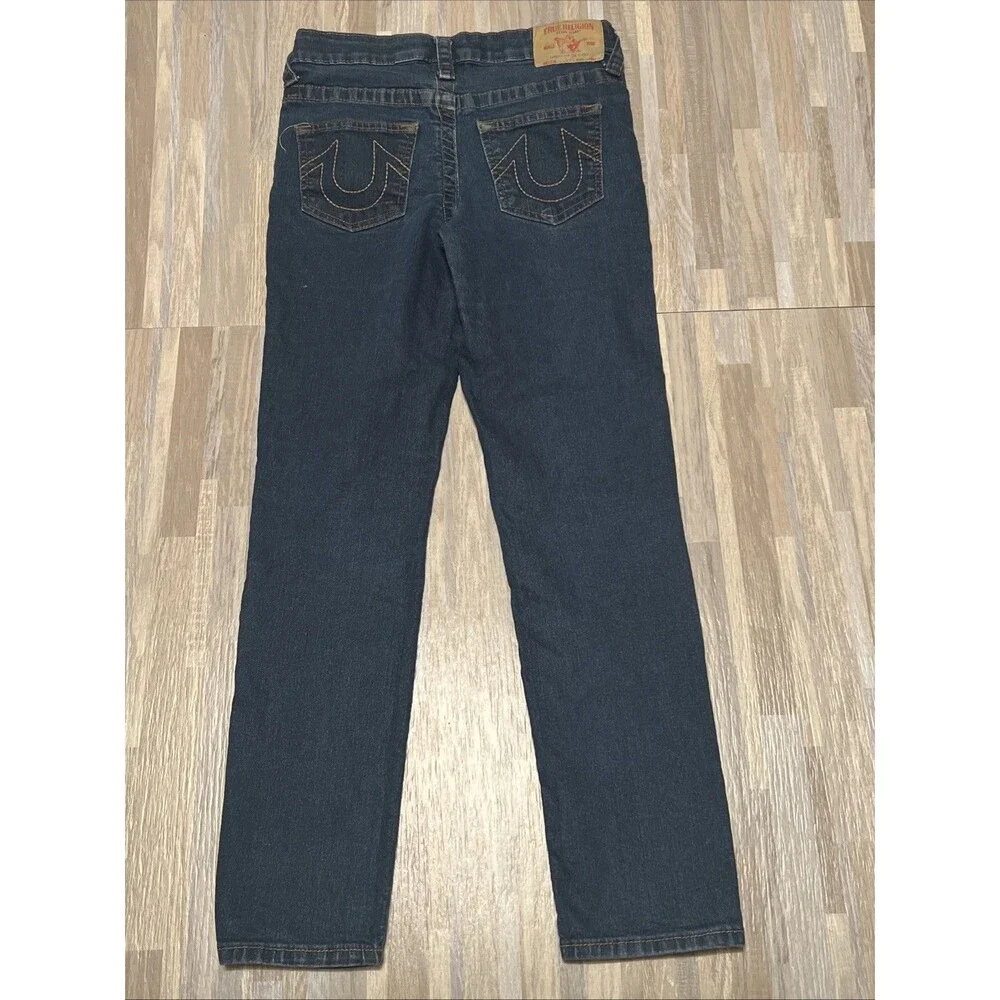 True Religion Boys Jeans, Size 10 Geno Relaxed Slim Fit Stretch Blue